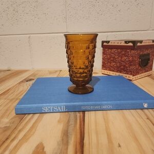 Amber Glass Goblet